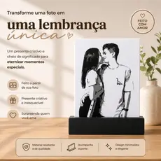 Foto quadro + base, dia dos namorados