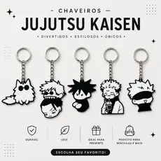 chaveiros divertidos de Jujutsu kaisen
