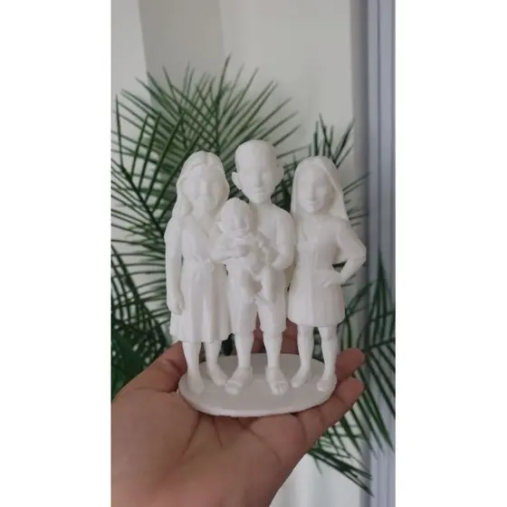 Miniatura personalizada em 3d (cor branca) - feito a partir da foto