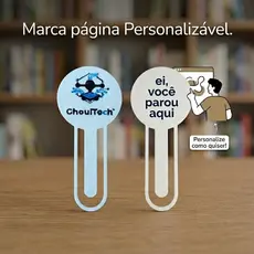 Marca página Personalizável com logo ou frase (unidade)