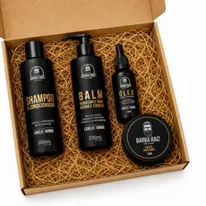 Kit Completo para barba/cabelo - Shampoo + Condicionador + Pasta Modeladora + Óleo nutritivo Barba Raiz