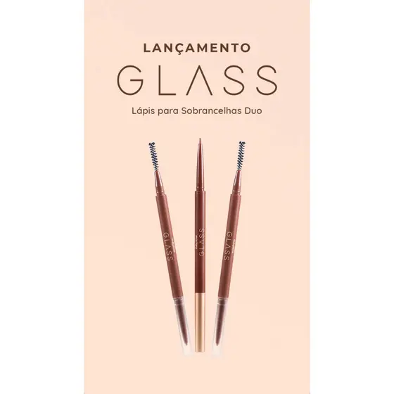 HB526 Glass Lápis De Sobrancelha Duo Linha Ruby Rose Ponta Fina Alta Precisão 2x1