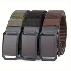 Cinto Tático Masculino Nylon Ajustável Fivela Automática Militar Resistente Esportivo