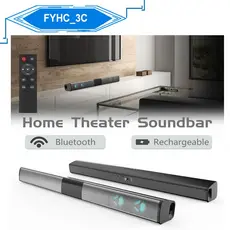 Barra De Som Sem Fio Bluetooth Hifi Speaker TV Home Theater Soundbar Para Saída De 3.5 Mm