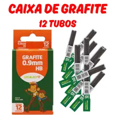 Grafite com 12 tubos HB 0.9mm 0.5mm 0.7mm Lápis Lapiseira Lápis Leo & Leo