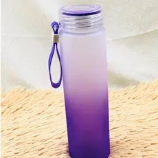 1-Garrafa Lisa Fosca Sem Frases Plástico Degrade para agua 500 ML Top Útil