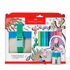 Caneta hidrográfica Fine Pen Breeze 10 unidades + Shoulder Bag FPB/ESBRZZF Faber-Castell