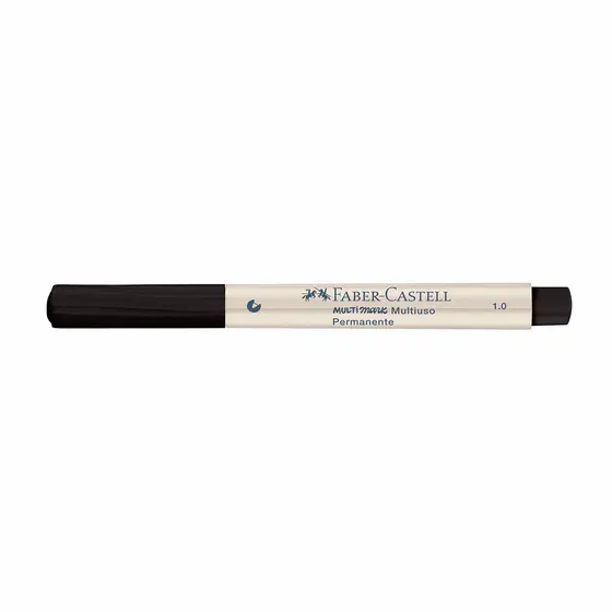 Pincel marcador multisuperfícies Multimark 1.0mm Preto MM/10PT712ZF Faber-Castell