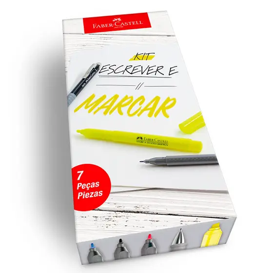 Kit Escrever e Marcar com 7 itens KIT/ESCRITA Faber-Castell