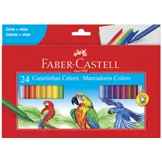 Caneta hidrográfica Colors 24 cores 150124CZF\550924 Faber-Castell