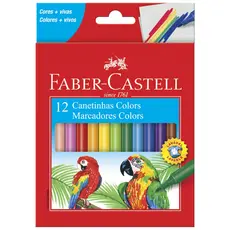 Caneta hidrográfica Colors 12 cores 150112CZF Faber-Castell