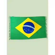 Canga de Praia Bandeira do Brasil Grande Saída de Praia Multiuso Toalha Verão Moda Praia Tendência