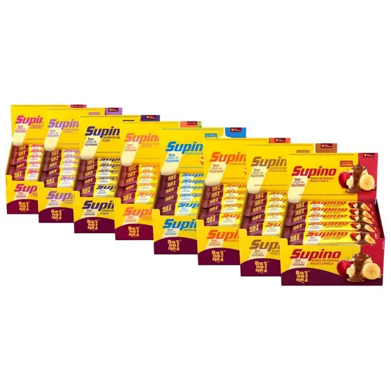 Barra de Frutas Supino Zero Banana Brasil 20un 24g - Sabores