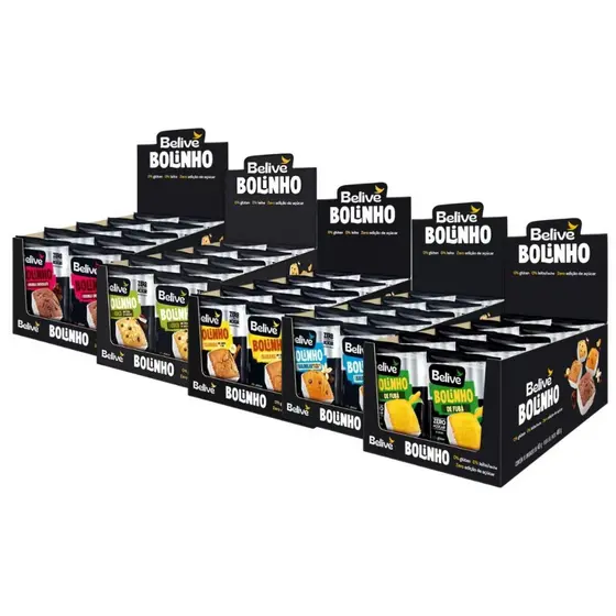 Bolinho Sem Glúten Belive Zero 10un 40g - Sabores