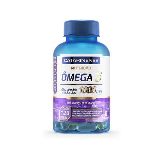 Ômega 3 Suplemento Alimentar Nutrição 1000mg 120 Cápsulas - Catarinense