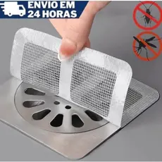 GUIANA Protetor Filtro de Ralo Autoadesivo Proteção Contra Baratas Mosquitos e Cabelos na Tubulação