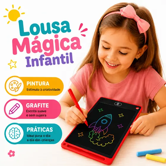 Lousa Magica Infantil Grande Para Desenhar Tablet Magico Infantil Digital