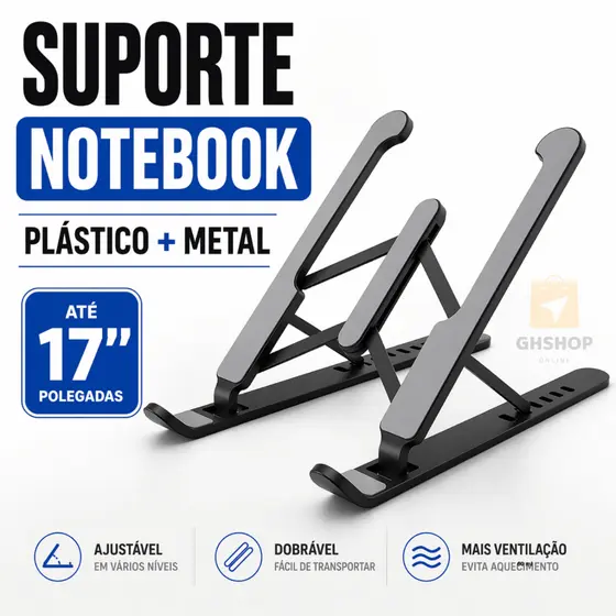 Suporte Apoio Para Notebook Base Mesa Portatil Regulagem Dobravel