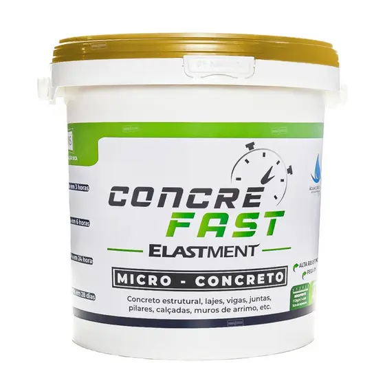 Concreto Estrutural Industrial Cura Rápida Reparo Rápido Em Piso Fundação Concre Fast 4kg Elastment