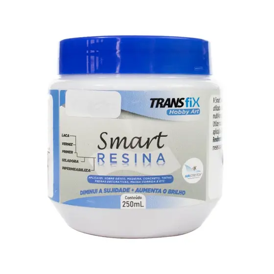 Resina Multiuso Incolor Smart Resina 250ml Impermeabilizante Artesanato Hobby Art - Transfix