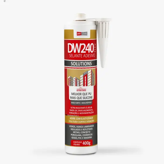 Selante Elástico Para Tratamento De Juntas Cimentícias De Dilatação Adesivo DW240 Flex 400g - Drylevis