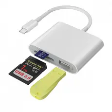Adaptador Conversor OTG conexão USB Tipo-C e Leitor de Cartão Kapbom KA-1532