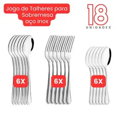 Kit Talheres De Sobremesa Aço Inox