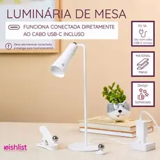 Luminária De Mesa Retrátil Abajur Decoração Casa