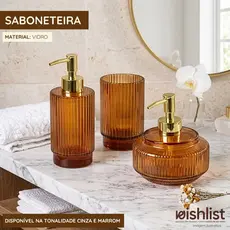 Saboneteira Liquida Dispenser De Vidro 475ml Decoração