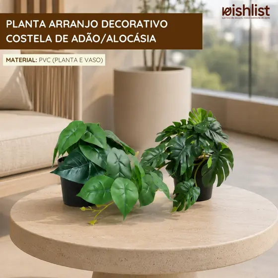 Planta Artificial Jiboia Artificial Costela de Adao Artificial Folhagem Artificial Decoracao