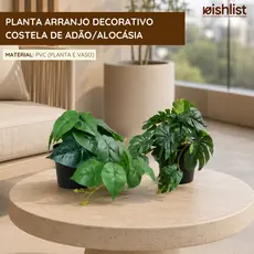 Planta Artificial Jiboia Artificial Costela de Adao Artificial Folhagem Artificial Decoracao