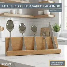 Kit 6 Peças Talheres Inox Faca Colher Garfo Mesa Posta Resistente Brilhante