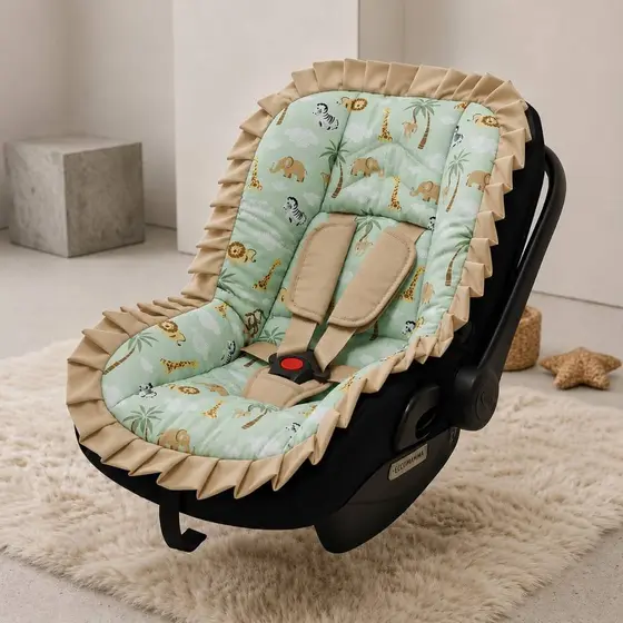 Capa Protetora para Bebê Conforto Universal Acolchoada Hipoalergênico 100% Algodão