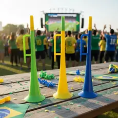 Corneta Trompete Colorida 45cm Brasil Torcedor