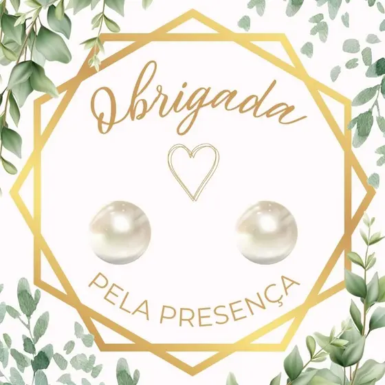 50 Pares de brincos de pérola Tag Um mimo para você