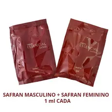Kit 1 Essencial SAFRAN Masculino 1ml + 1 Essencial SAFRAN Feminino 1ml Natura