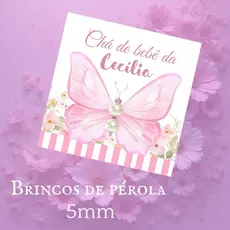 45 Pares de Brincos de Pérola – Lembrancinhas de Chá de Bebê / Fraldas