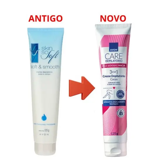 Creme Care Depilatório Avon 125g CORPORAL ou Rosto 30g
