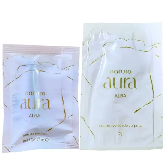 Aura Alba Eau Natura 1ml ou Sachê de Hidratante Aura Alba 5g, a escolher
