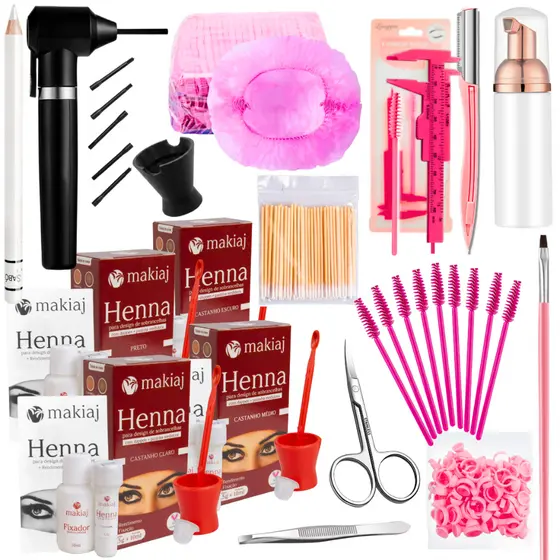 Kit Henna Design De Sobrancelhas Profissional Mixer Kit Sobrancelhas Completo
