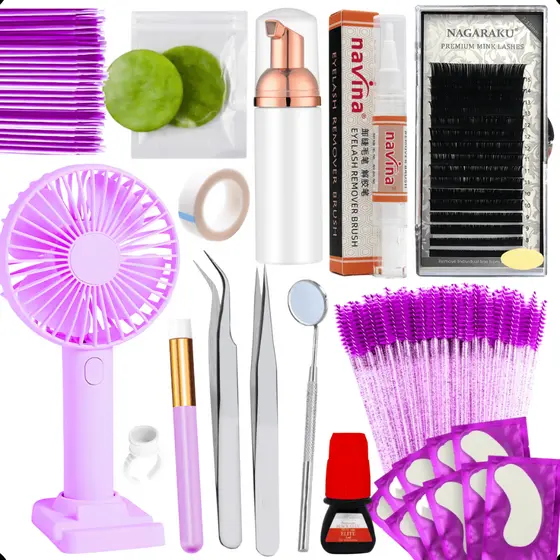Kit Alongamento De Cilios Profissional Iniciantes Russo Kit Completo Extensão Cílios Lash Nagaraku