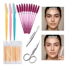 3 Lâminas Sobrancelha e Rosto Navalha Depilação design Depiladora Facial Removedor de Pelos Rosto