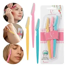 Lâminas Sobrancelha e Rosto Kit Com 3 Navalha Depilação Dermaplaning Design
