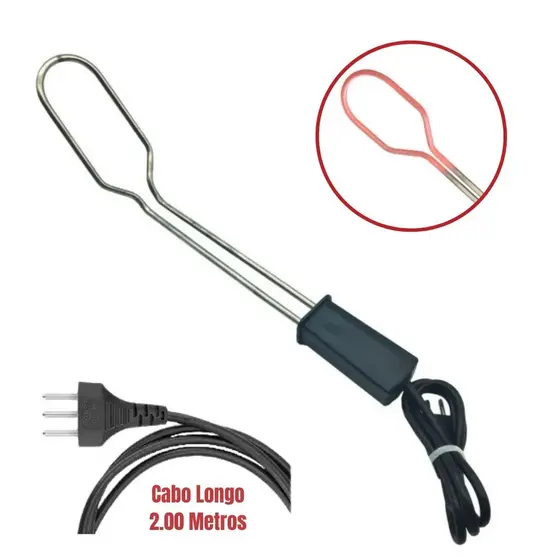 Acendedor Elétrico 220v Churrasqueira Carvão Lareira Fio 2M