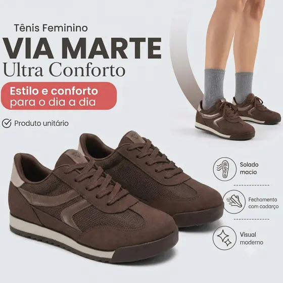 Tênis Feminino Via Marte Confortável Macio Casual Dia A Dia ORIGINAL 23701302