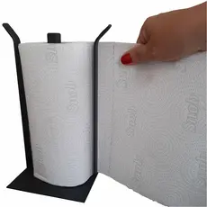Suporte Para Papel Toalha Porta Rolo De Mesa Preto Fosco