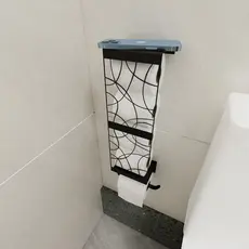 Porta Papel Higiênico Industrial Preto Fosco Apoio P Celular