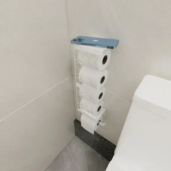 Porta Papel Higiênico Industrial Apoio Branco P Celular