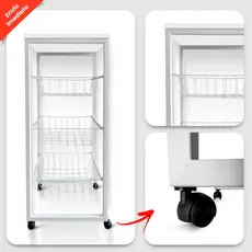 Fruteira De Chão Branca Cozinha Com Rodinhas