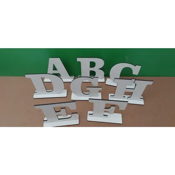 .Alfabeto, Letras, Números e Símbolos de Mesa 10 cm, Base, Eventos, Aniversários, MDF Laser.